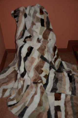 Lammfelldecke Streifenhörnchen geschoren 200x160cm
